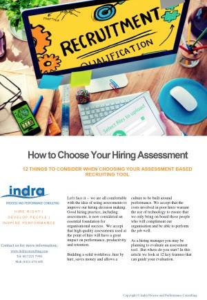 report how to choose hiring assessment